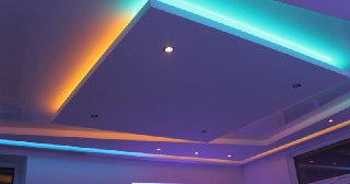 Натяжной потолок с подсветкой Вязьма, цена от 2077 руб.